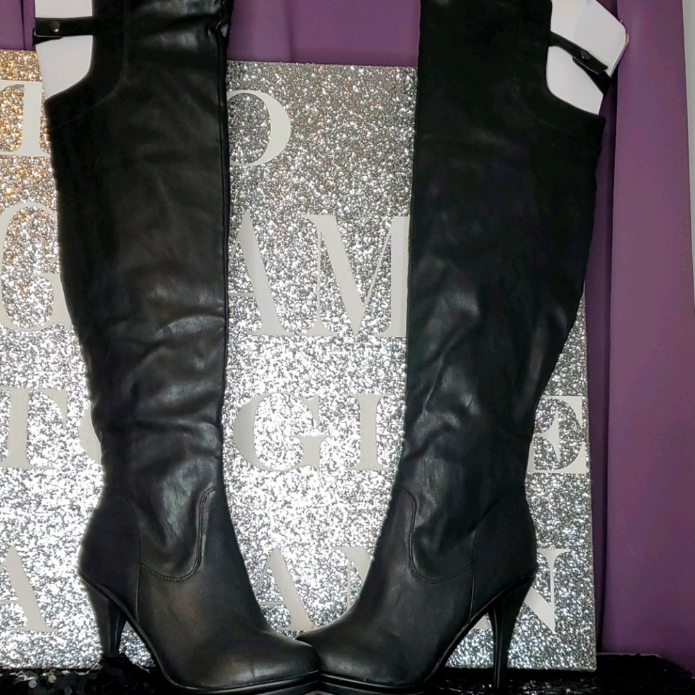 Thigh high platform boots